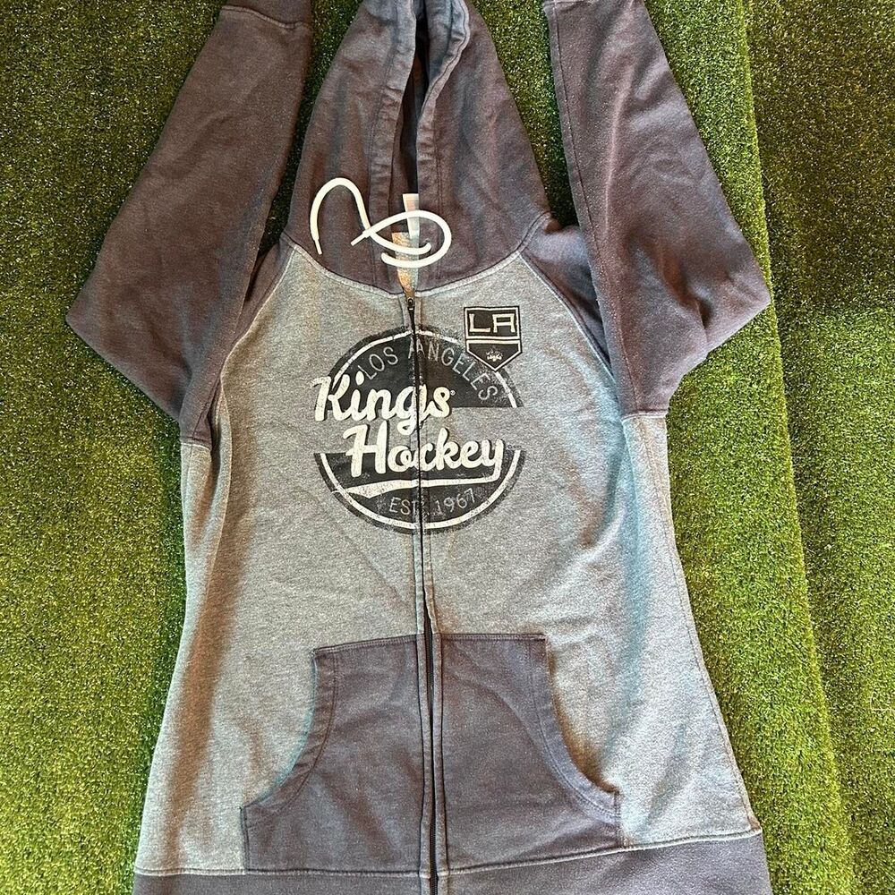 Nhl Grey and Purple Hoodie